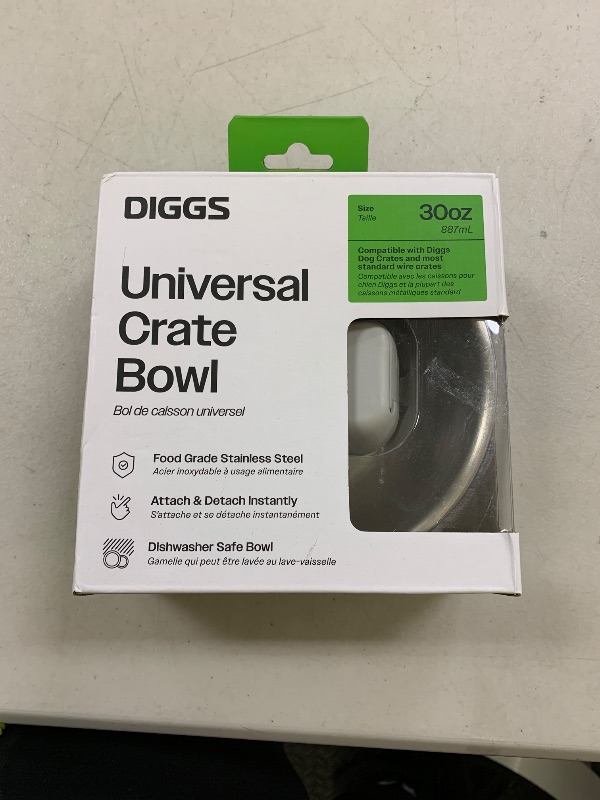 Photo 1 of Diggs Crate Bowl for Dogs - Clip on Pet Bowl for Water & Food - Puppy Training Necessities - Spill-Resistant, Universal Dog Crate Accessories (30oz.)