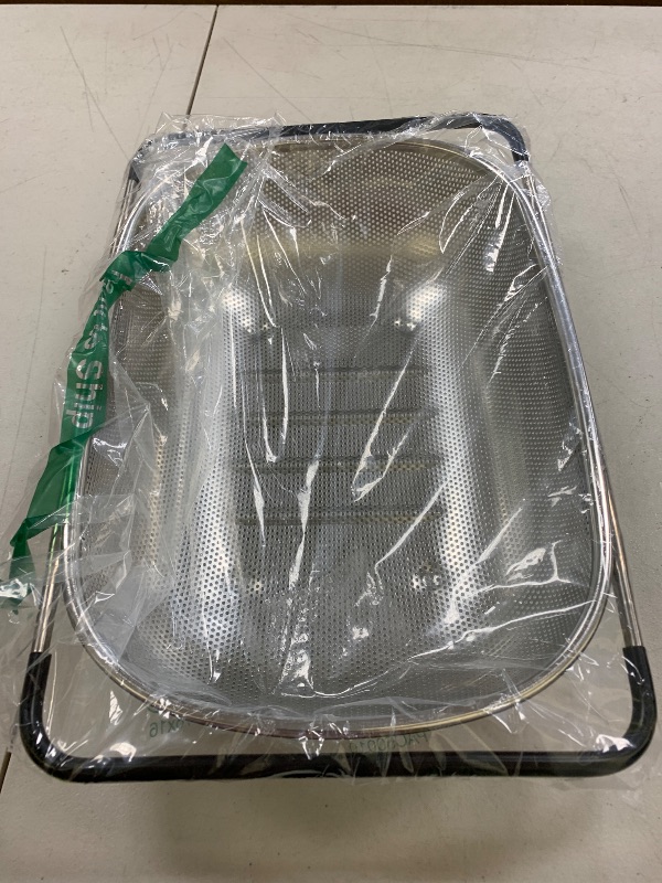 Photo 1 of Over the Sink Colander - Strainers and Colanders - Sink Strainer Basket - Expandable Fine Mesh Strainer with Rubber Grip for Veggie, Fruits, Pasta, Home Kitchen Essentials (9.5W x 13.4-21.3L x 3.3H)