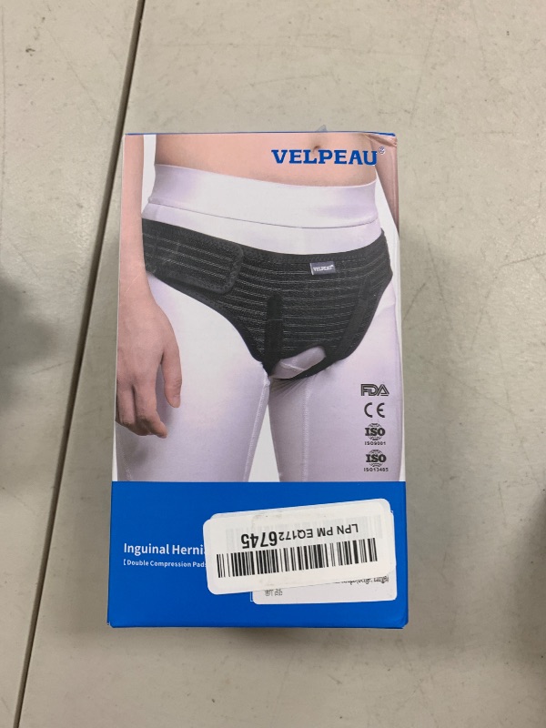 Photo 1 of VELPEAU Hernia Belt for Men & Women - Bilateral/Double Inguinal, Groin Hernia Support Truss Underwear Briefs, Pain Relief Recovery Adjustable Strap with 2 Removable Medical Compression Pads (Khaki, L)