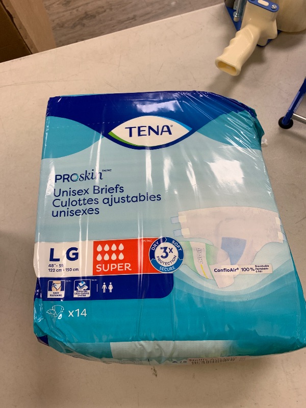 Photo 1 of TENA ProSkin Unisex Adult Diapers with Tabs, Maximum Absorbency, Large, 14 ct