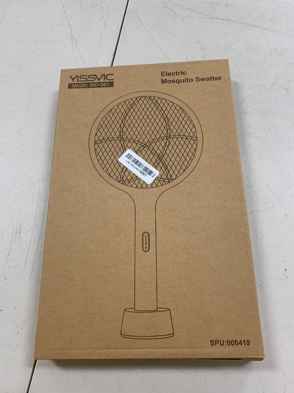 Photo 1 of YISSVIC Electric Fly Swatter Bug Zapper Racket Dual Modes Mosquito Killer with Purple Mosquito Light Rechargeable for Indoor Home Office Backyard Patio Camping