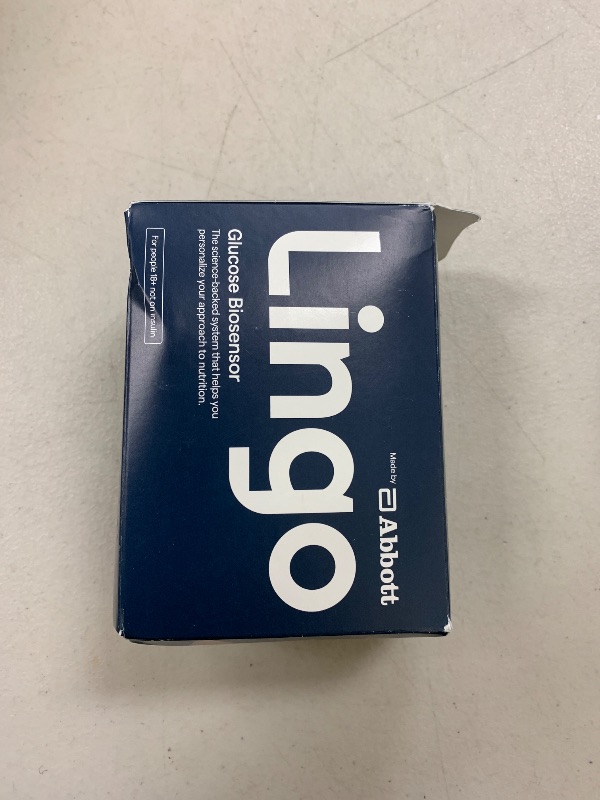 Photo 1 of Lingo Continuous Glucose Monitor (CGM) & App. Made by Abbott. Know the impact of what you eat. 1 Lingo biosensor lasts up to 14 Days*. Designed for iPhone 11 device or Later. US Only.