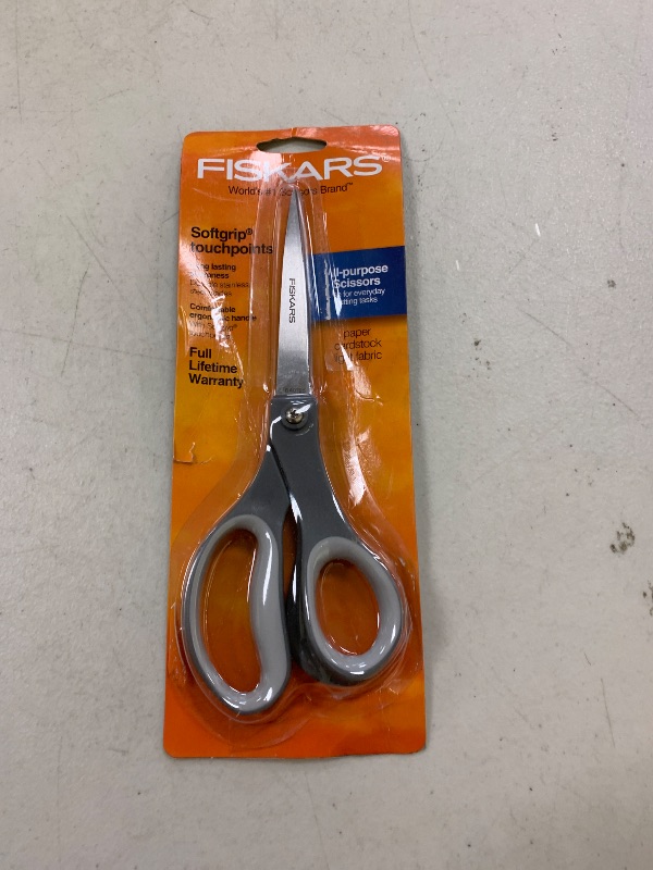 Photo 1 of Fiskars All Purpose Scissors, High Performance Cutting, Stainless Steel Blades, Ergonomic and Comfort Handles, Perfect for Arts and Crafts and the Office, Scissors for Office