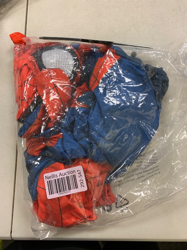 Photo 1 of MARVEL Spider-Man Official Adult Deluxe Zentai Halloween Costume - Stretch Spandex with Hidden Zippers and Wrist Slits (XL)