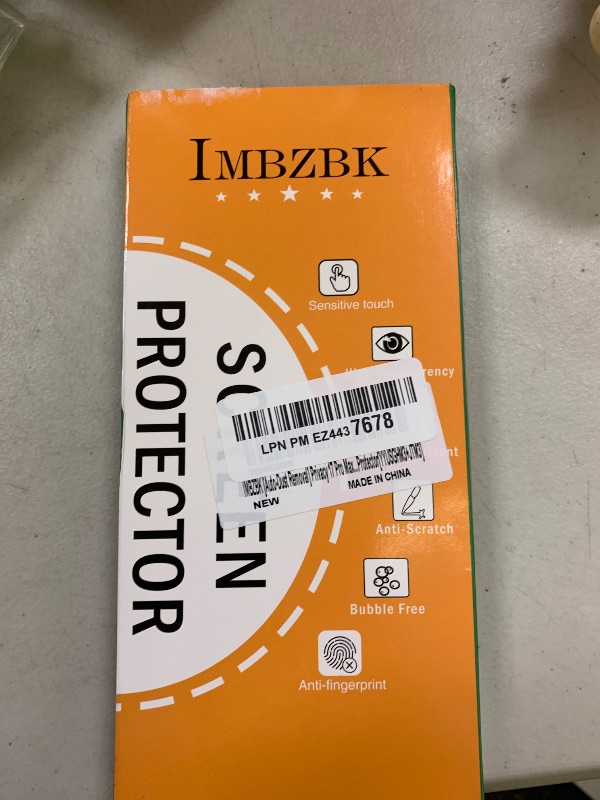 Photo 1 of IMBZBK [Auto-Dust Removal] 3 Pack Privacy Screen Protector for iPhone 17 Pro Max [6.9 INCH] Anti Spy Private Accessories, Case Friendly Film, Military Grade Tempered Glass 3 Camera Lens Protector
