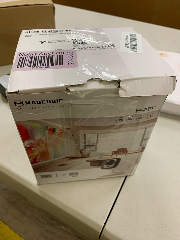 Photo 1 of ?Auto Focus&1080P?Magcubic Mini Smart Projector with 4K Support, Portable Projector with Wifi and Bluetooth, 5W Speaker, Built in Apps, Voice Control, Outdoor Movie Projector