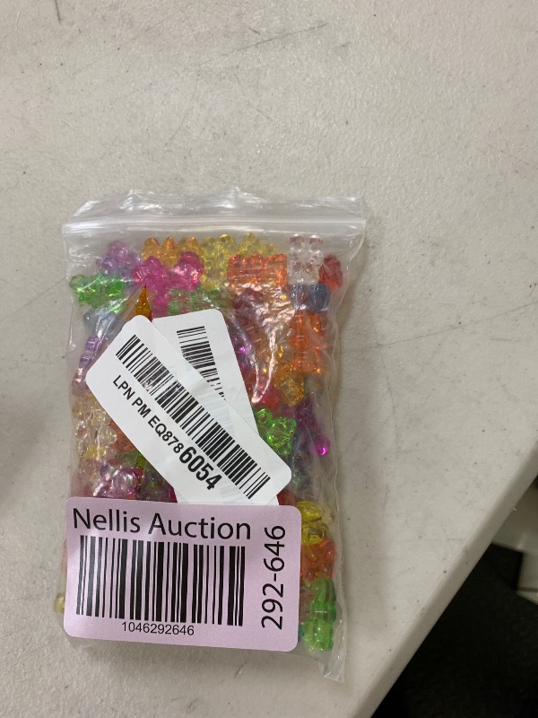 Photo 1 of 120 Pieces 12 Colors Full Size Gummy Bear Bead Charms with Vertical Hole - Flatback Resin/Acrylic Candy Bead for DIY Jewelry Keychains Art and Decoration