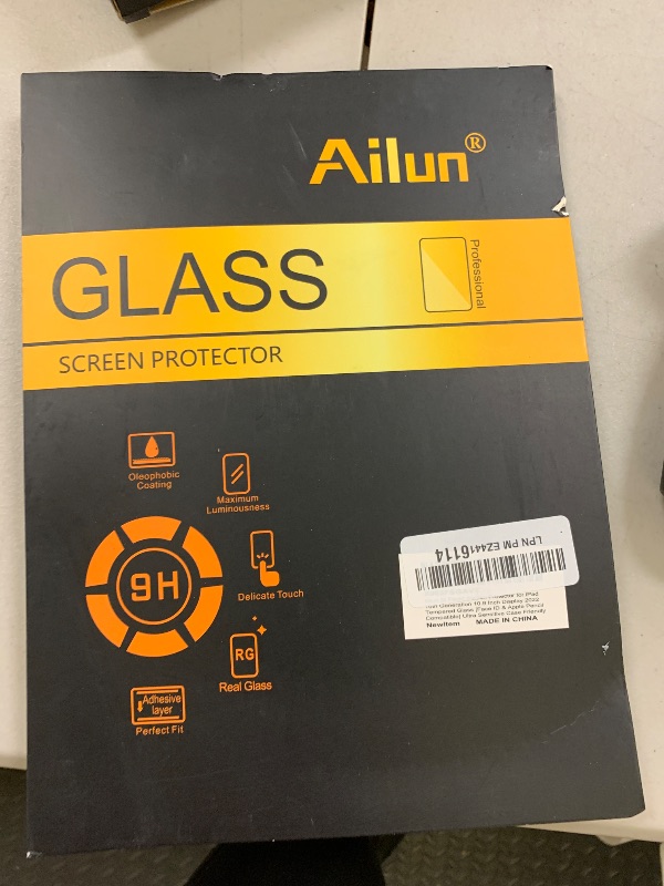 Photo 1 of Ailun Screen Protector for iPad 11th A16 2025 [11 Inch] / 10th Generation 2022 [10.9 Inch], Tempered Glass [Face ID & Apple Pencil Compatible] Ultra Sensitive Case Friendly [2 Pack]