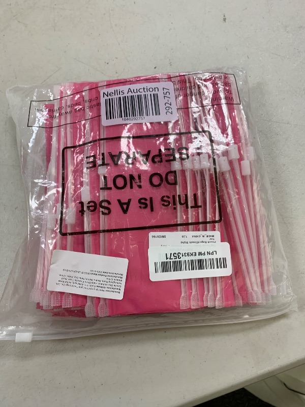 Photo 1 of 100 Pieces Breast Cancer Awareness Makeup Bags Bulk Pink Ribbon Cosmetic Pouches Breast Cancer Survivor Gifts for Woman Girls Multi Purpose Zipper Eva Waterproof Toiletry Pouch Bags (Classic Style)