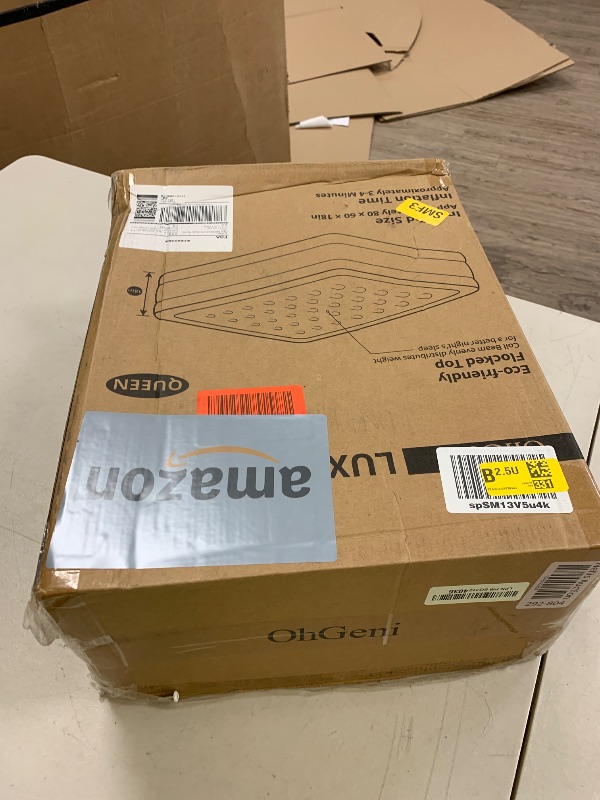 Photo 1 of OhGeni Air Mattress Queen with Built in Pump, Inflatable Blow Up Mattress 18 Raised Comfort,Upgraded Surface Portable Mattress, Air Bed for Camping, Home and Guest, Colchone Inflable, 650 lbs Max