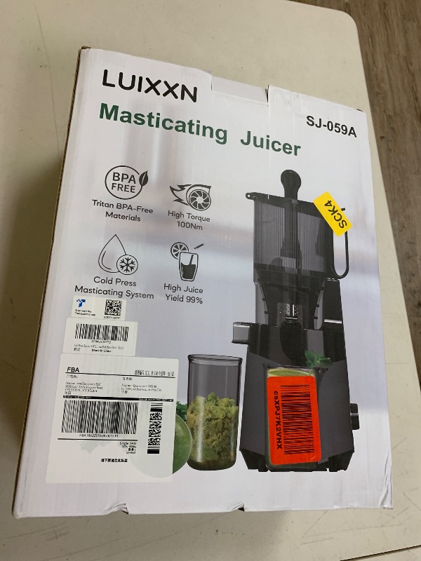 Photo 1 of Cold Press Juicer, 5.3" Wide Feed Chute Juice Extractor Machine with 400W, High Juice Yield, Slow Masticating Juicer for Whole Vegetables & Fruits, Deep Grey