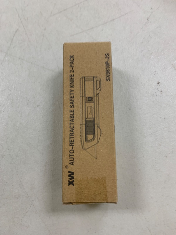 Photo 1 of XW Auto-retractable Safety Box Cutter, Lightweight Safety Knife with Self-retracting, 2-Pack