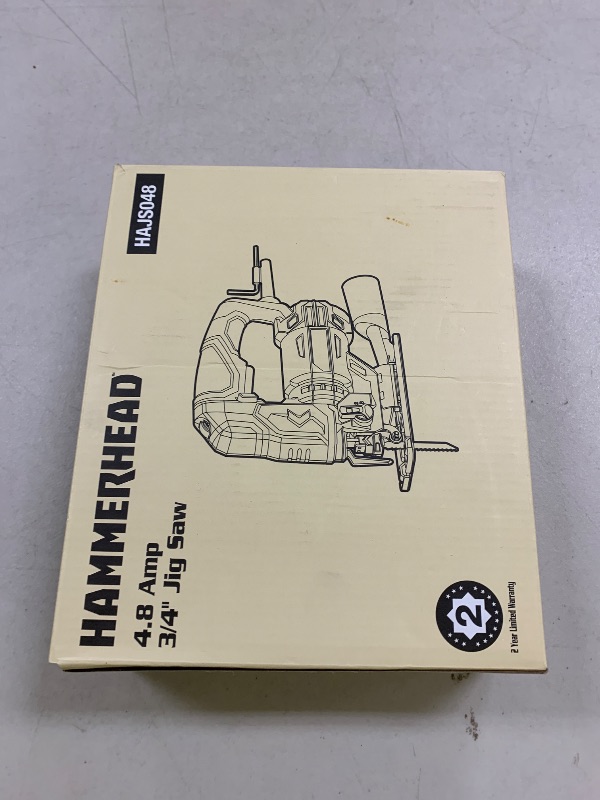Photo 1 of Hammerhead 4.8-Amp 3/4 Inch Jig Saw with 2pcs Wood Cutting Blades, Variable Speed and Orbital Function - HAJS048