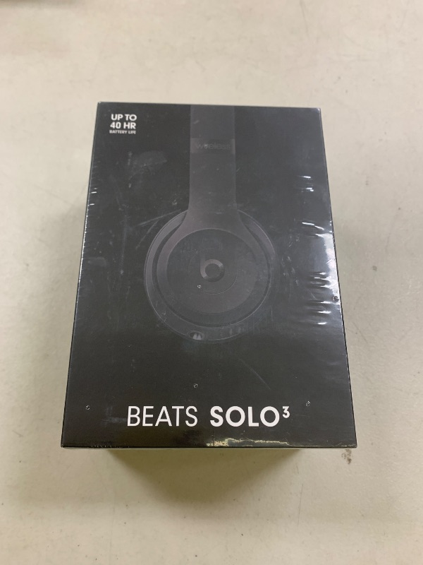 Photo 1 of Beats Solo3 Wireless On-Ear Headphones - Apple W1 Headphone Chip, Class 1 Bluetooth, 40 Hours of Listening Time, Built-in Microphone - Black