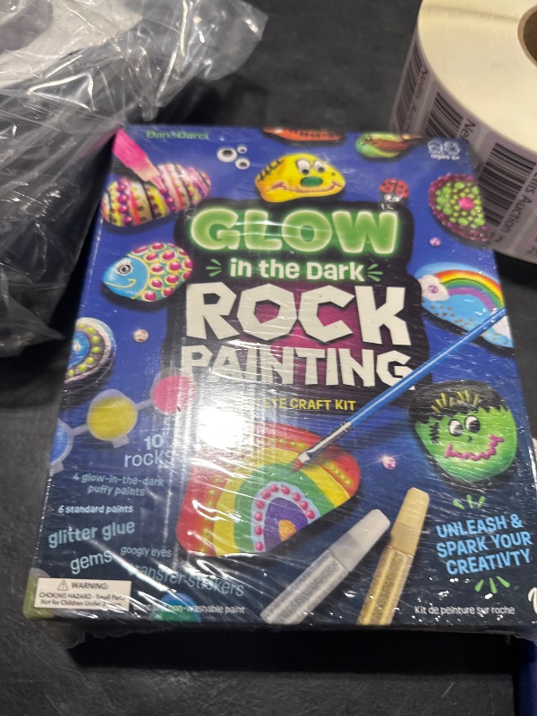 Photo 1 of Dan&Darci Kids Rock Painting Kit - Glow in The Dark - Arts & Crafts Gifts for Boys and Girls Ages 6-12 - Craft Activities Kits - Creative Art Toys for 6, 7, 8, 9, 10, 11 & 12 Year Old Kid