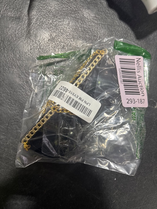 Photo 1 of Stylish Black Glasses with Gold Chain - (1 Pc), Premium Quality Party Accessory, Perfect for Everyday Use & Special Occasions