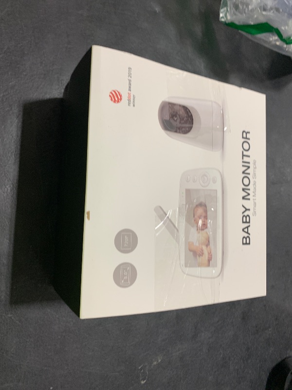 Photo 1 of HiPP Baby Monitor, 5" 720P Video Baby Monitor with Pan-Tilt-Zoom Camera, Audio and Visual Monitoring, Infrared Night Vision and Thermal Monitor?2-Way Talk, 900ft Range, 4500mAh Rechargeable Battery