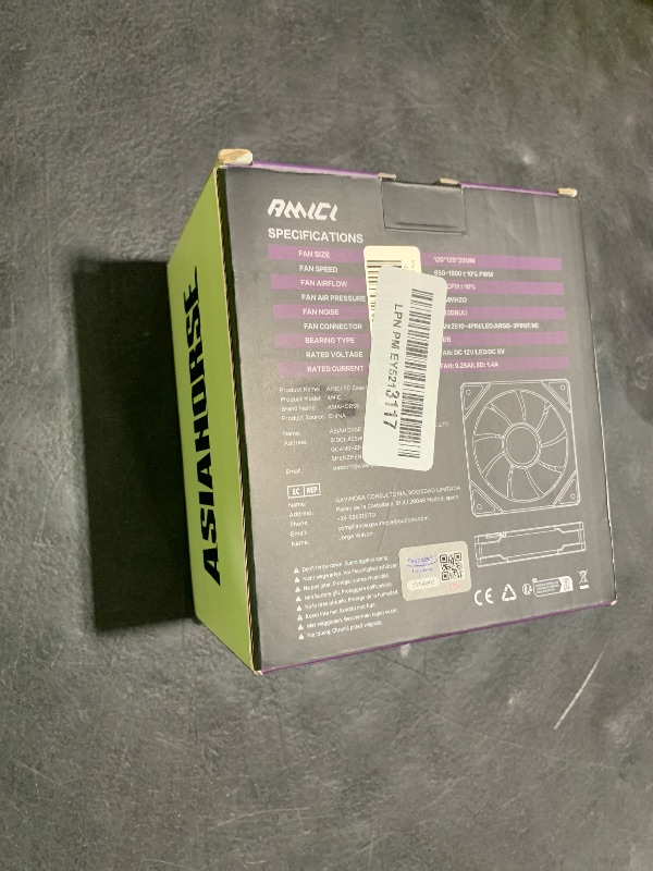 Photo 1 of AsiaHorse AMICI-5GT RGB PC Fans, Infinity Mirror ARGB Fans HDB Bearing Fan Speeds Up to 1800 RPM with 24 LED Lights, Reverse Blade Fan Compatible Motherboard Aura SYNC (Not Wireless Connection)