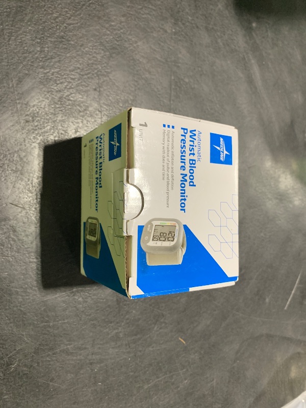 Photo 1 of Medline Digital Wrist Blood Pressure Monitor, Wearable, Digital LCD Display, Stores Up To 60 Readings, Batteries Included