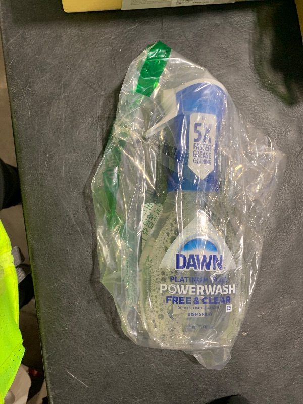Photo 1 of Dawn Powerwash Free & Clear Light Pear Dish Spray, Dish Soap Starter Kit, 16 Fl Oz