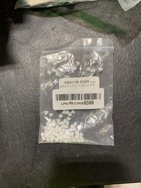 Photo 1 of Tighall 100PCS White Soft Plastic Screw Hole Cover Plugs, 3mm Waterproof Cap Plug for Holes