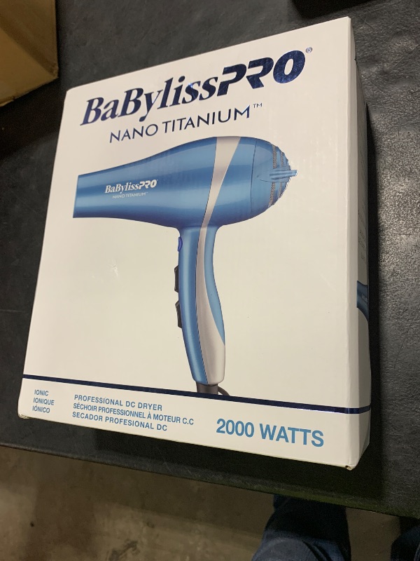 Photo 1 of BaBylissPRO Hair Dryer, Nano Titanium 2000-Watt Blow Dryer, Hair Styling Tools & Appliances, BNT5548