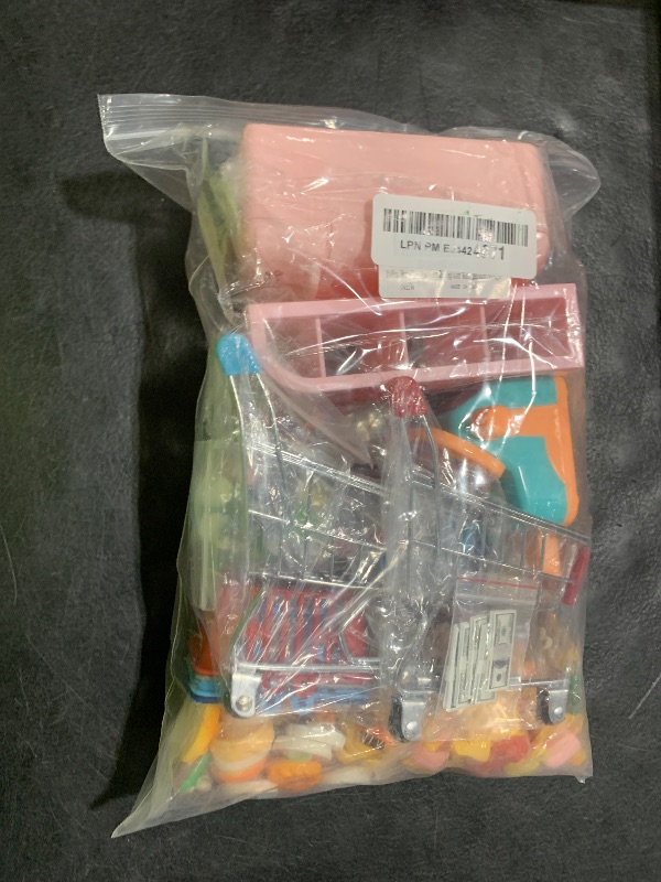 Photo 1 of 164Pcs Mini Shopping Cart Basket Miniature Food Drink Toy Supermarket Metal Handcart Trolley DollHouse Store Grocery Accessories Kitchen Play Game Party Model Shelves Cash Register Refrigerator Fridge