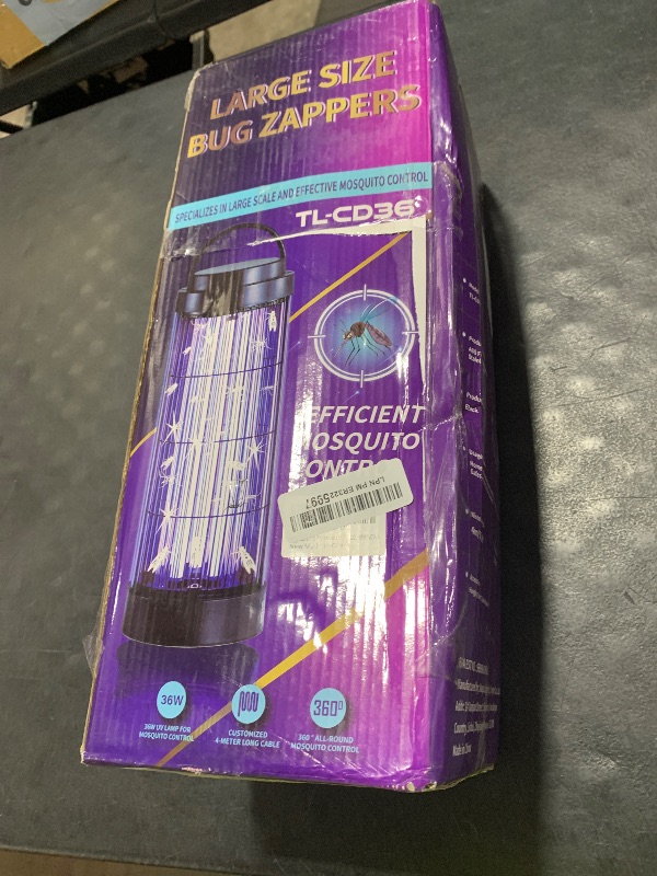 Photo 1 of Large Size Bug Zapper Outdoor for 1/2 Acres with 13FT Power Cord, 4000V Instant Killing Grid Removable Hanging High Power Outdoor Mosquito Killer, Fly Trap Lamps for Camping Patio Home