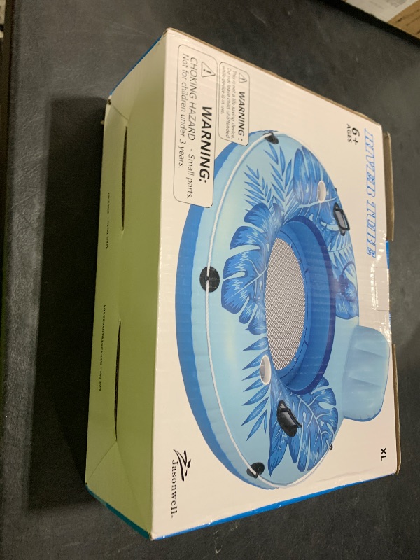 Photo 1 of Jasonwell Inflatable River Tube Float - Heavy Duty River Float Pool Floats Lake Premium Water Tubes for Floating Recreational River Raft Lounge Floaties with 2 Cup Holders for Adult