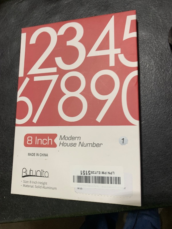 Photo 1 of 8 Inch House Numbers For Outside modern,Address Numbers For Houses Numbers For Address On House Metal Black Large Modern House Number Door Numbers For House Floating Flush Mount Aluminum Black Number