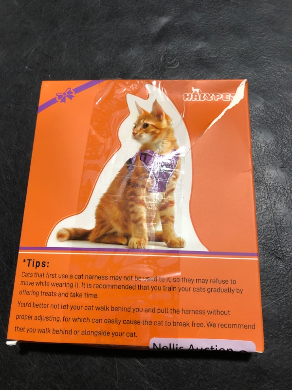 Photo 1 of Halypet Cat Harness and Leash Set - MAX Safety 4th-Gen Upgrade, Escape Proof, Adjustable, Comfortable Soft Vest, Easy to Wear Kitten Harness with Reflective Strip for Cats Walking - Small Black