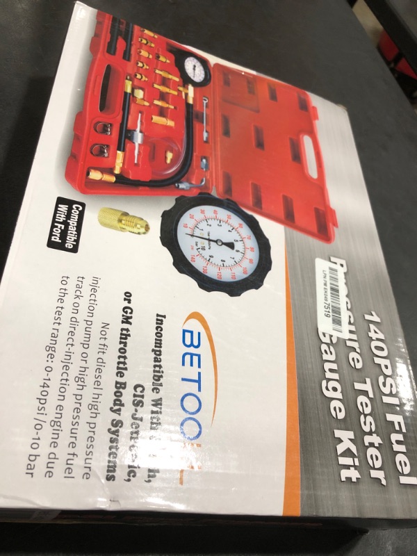 Photo 1 of BETOOLL 0-140PSI Fuel Injector Injection Pump Pressure Tester Gauge Kit Car Tools (Master)
