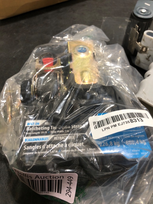 Photo 1 of Camco Retractable Transom Tie Down Strap - Secures Your Boat While Traveling |Bolt-On Design |1,500 lb. Break Strength | Measures 1” W, 5 ½ ’ L |Durable & Corrosion Resistant Design - (50032)