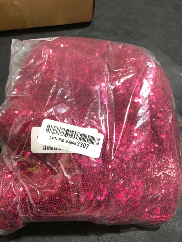 Photo 1 of Wollmix Hot Pink Happy Birthday Backdrop Party Decorations Girl Shimmer Wall Flash Square Sweet 16 18th 21st 30th Bday Photography Background Sequin Photo Studio Booth Props Supplies Banner 7x5ft