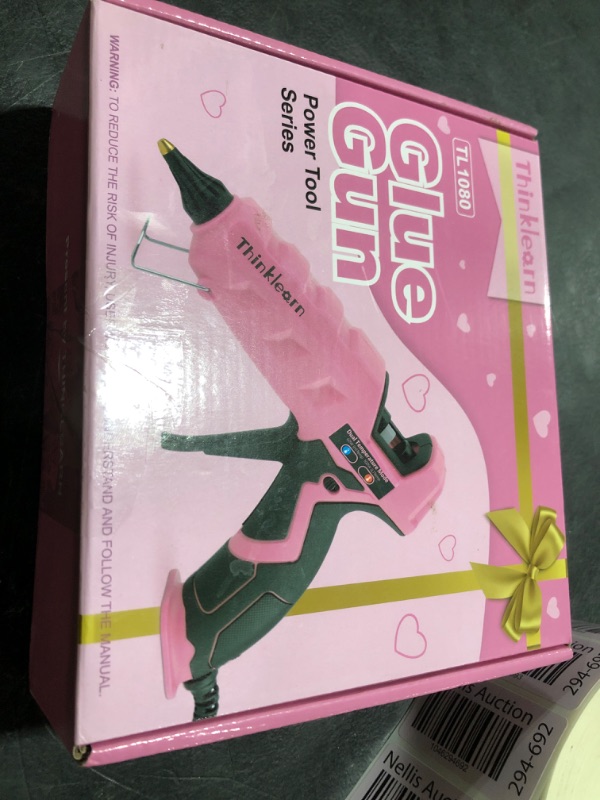 Photo 1 of THINKLEARN Hot Glue Gun Full Size, 60/100W Dual Power Glue Gun with 15 Glue Sticks(7/16''), Heavy Duty Large Glue Gun Kit, Hot Glue Gun and Sticks Set for Crafts, Arts, DIY and Home Repairs