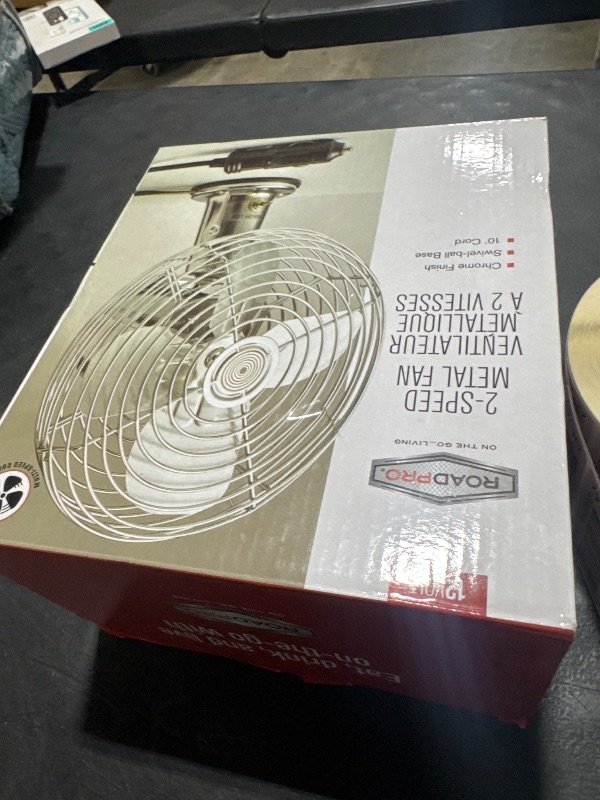 Photo 1 of RoadPro RP-1179 Car Fan, Heavy Duty, 12V, Metal, 7.5"
