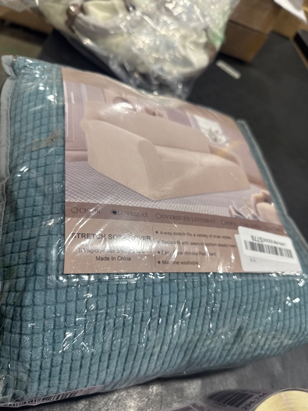 Photo 1 of U-NICE HOME Loveseat Cover Stretch Couch Cover Sofa Cover Sofa Slipcover Furniture Protector for 2 Cushion Couch Sofa Pet Friendly(Loveseat, Light Blue)