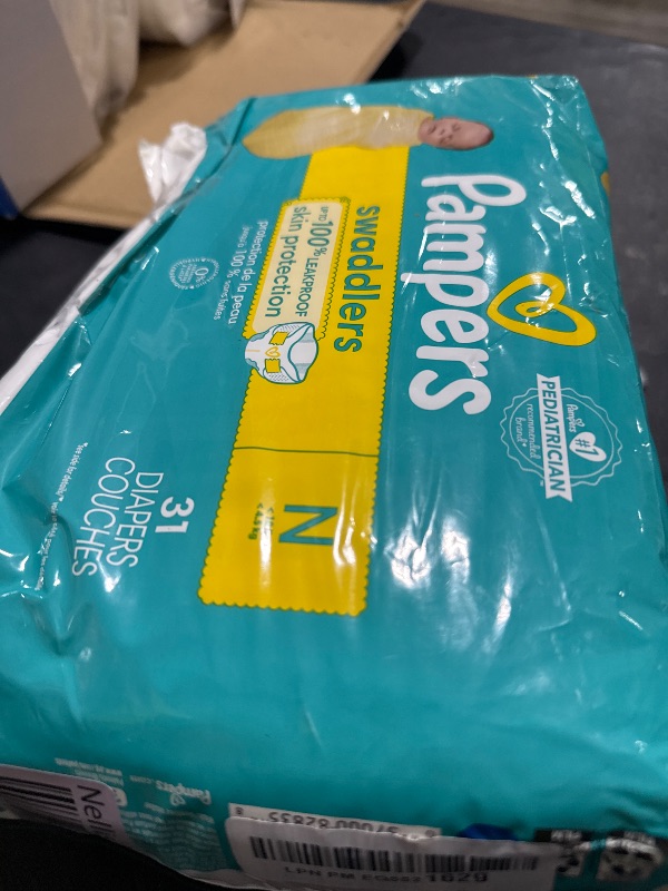 Photo 1 of Pampers Baby Diapers - Swaddlers - Size 0, 31 Count, Ultra Absorbent Disposable Newborn Diaper