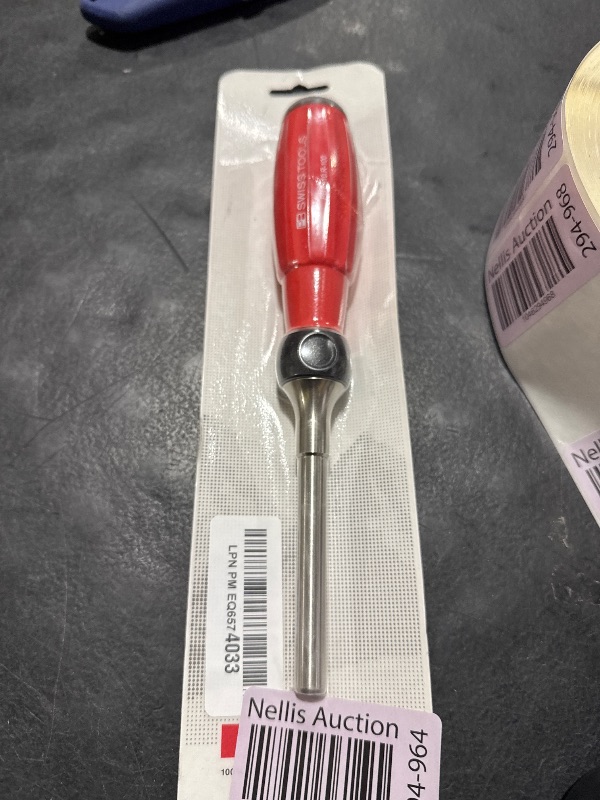 Photo 1 of PB Swiss Tools Ratchet Screwdriver Long PB 8510.R-100 | 100% Swiss Made | Screwdriver Bit Holder Magnetic for C6 Bits, Left/Clockwise Rotation/Fixed, Blade Length 100 mm