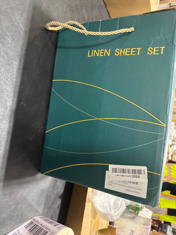 Photo 1 of SONORO KATE 100% French Pure Linen Sheets, Breathable and Durable Linen Queen Size Sheets, Anti-Tear Linen Bed Sheets, Machine Washable, 16 Inch Deep Pocket - 4 Piece (Natural Linen, Queen)