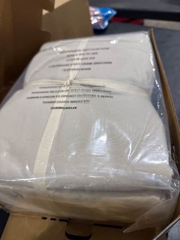 Photo 1 of SONORO KATE 100% French Pure Linen Sheets, Breathable and Durable Linen Queen Size Sheets, Anti-Tear Linen Bed Sheets, Machine Washable, 16 Inch Deep Pocket - 4 Piece (Natural Linen, Queen)