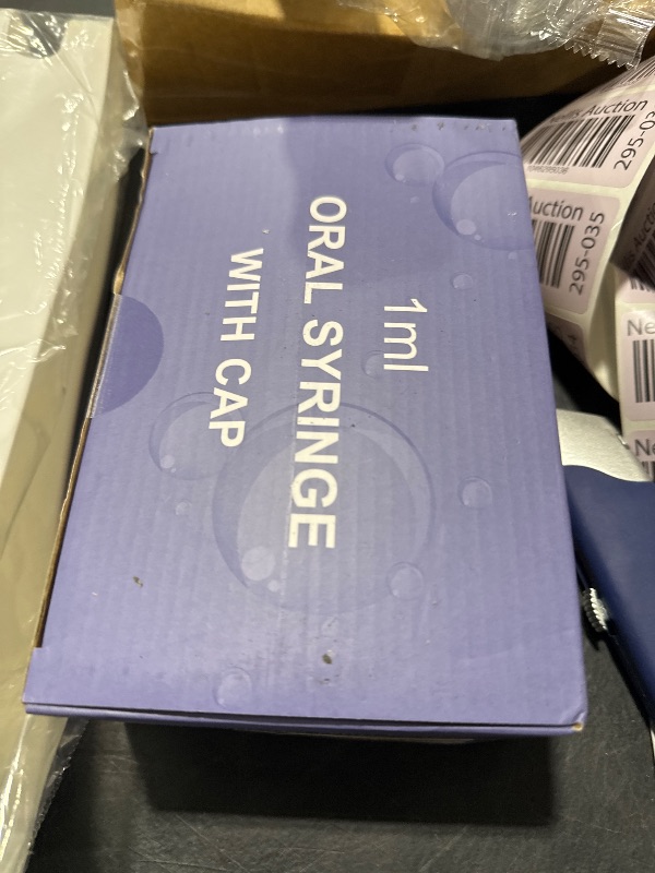 Photo 1 of 50 Pcs 1ml Syringes with Caps Oral Dispenser Individually Sterile Warpped for Medicine Dropper, Colostrum Collect Feeding Pets, Liquid