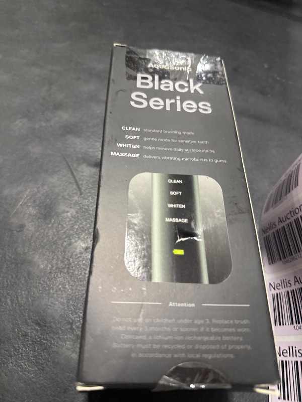 Photo 1 of Aquasonic Black Series Ultra Whitening Toothbrush – ADA Accepted Electric Toothbrush- 8 Brush Heads & Travel Case – 40,000 VPM Electric Motor & Wireless Charging - 4 Modes w Smart Timer