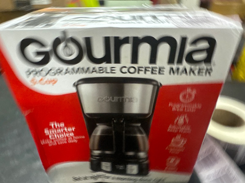 Photo 1 of Gourmia GCM3518 5-Cup Programmable Drip Coffee Maker, Brew Later Timer, Adjustable 4-Hr Keep Warm, Pause & Serve, Freshness Timer, 700 W Compact Glass Carafe, EZ-View Water Window