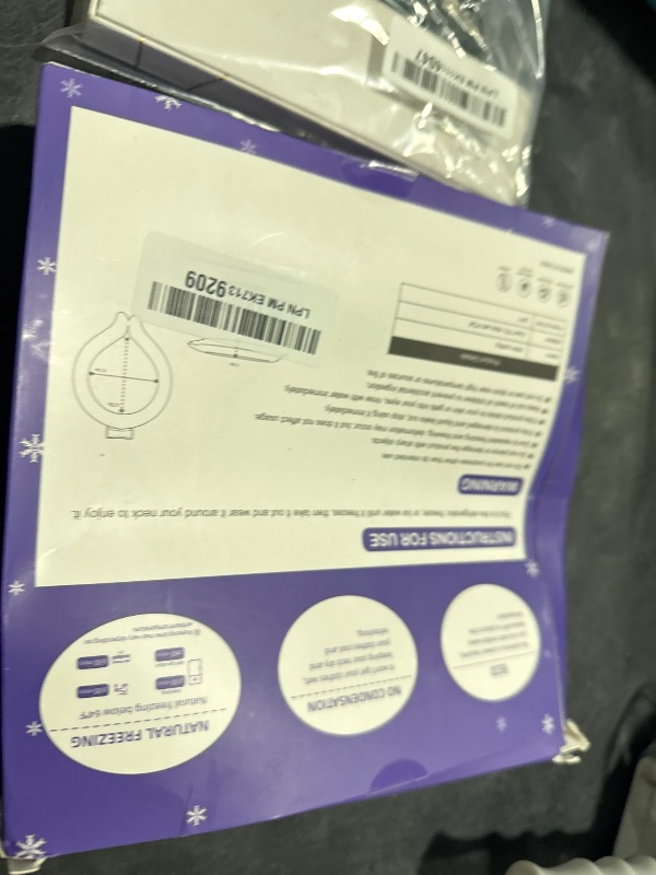 Photo 1 of 2PCS Neck Cooling Tube with Cold Insulated Bag,Reusable Ice Neck Ring Wearable Body Cooling Products for Summer Heat (White*2)