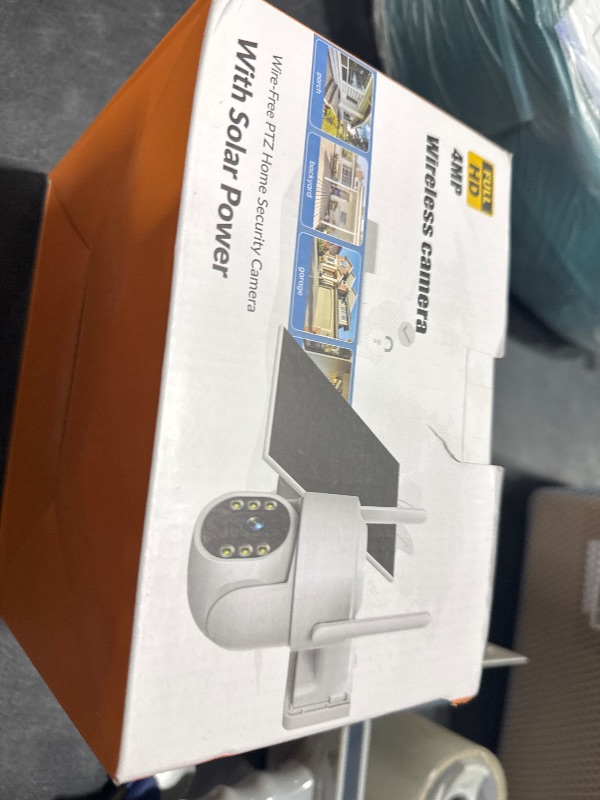 Photo 1 of Solar Security Cameras Wireless Outdoor, Wireless Cameras for Home/Outdoor Security, 355°PTZ, 3MP 2K FHD WiFi Camera with Spotlight, Motion Detection, Siren, Color Night Vision, SD/Cloud