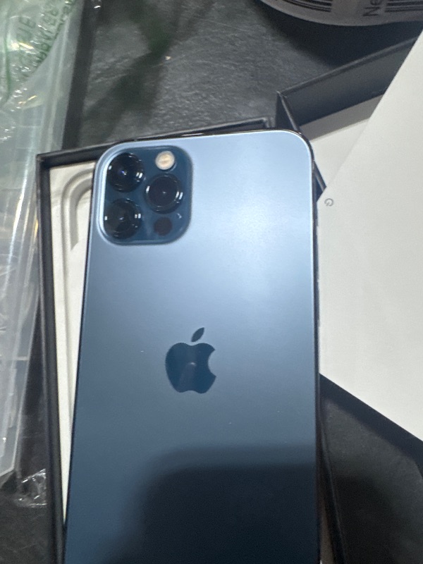 Photo 1 of Apple iPhone 12 Pro (256GB, Pacific Blue) [Locked] + Carrier Subscription
