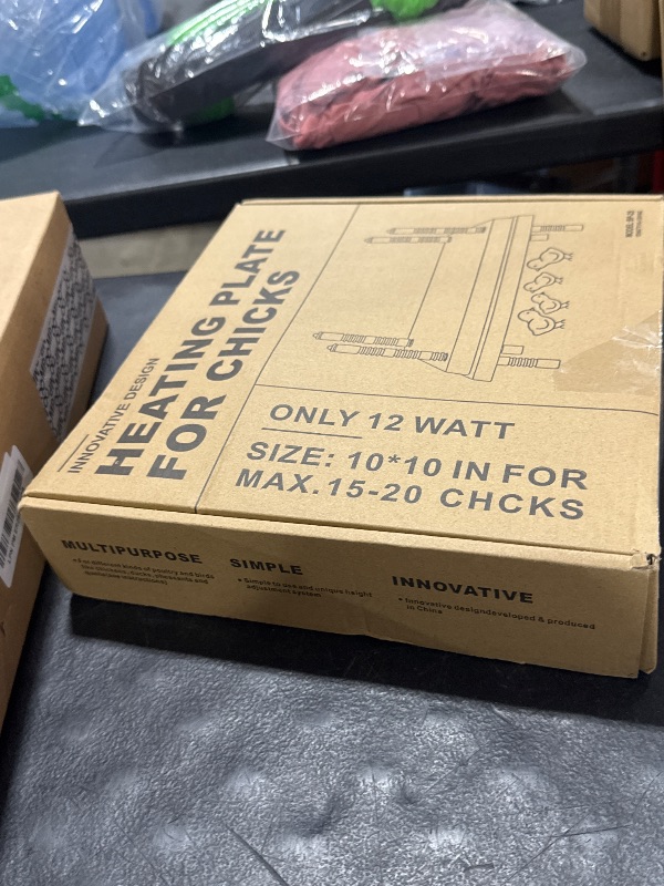 Photo 1 of 10" x 10" Chick Brooder Heating Plate with Adjustable Temperature and Height, Holds 15 Young Chickens