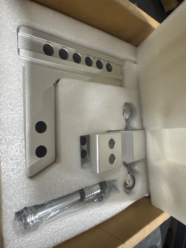 Photo 1 of Tlvuvmo Adjustable Trailer Hitch - 6 Inch Drop Hitch (Fits 2-Inch Receiver), 12,500 LBS GTW Aluminum Tow Hitch, (2" & 2-5/16") Chrome Plated Steel Ball Mount & Anti-Theft Locking Hitch Pins