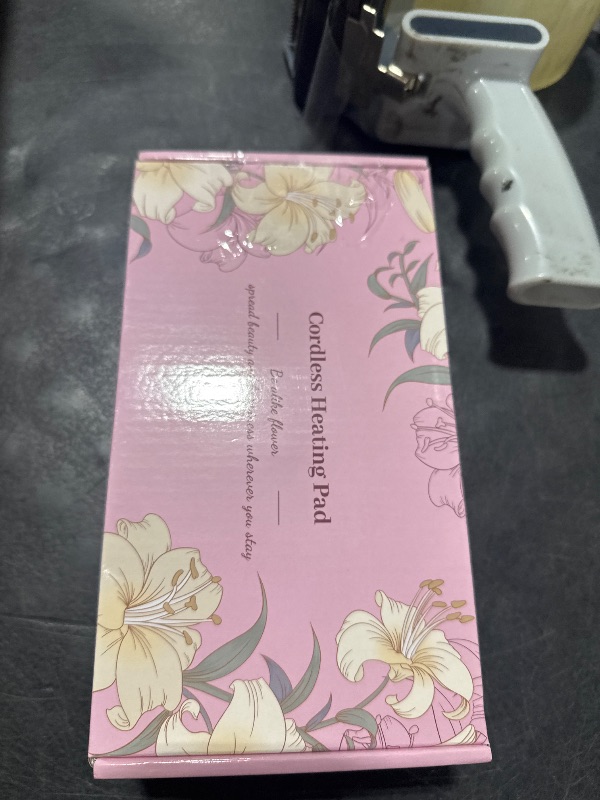 Photo 1 of Portable Heating Pad for Period Cramps Relief Vibrating Menstrual Heating Belt for Women, Rechargeable Fast Heat with 7 Heat Levels and 7 Modes for Menstrual, Pain Relief for Back & Stomach - Pink